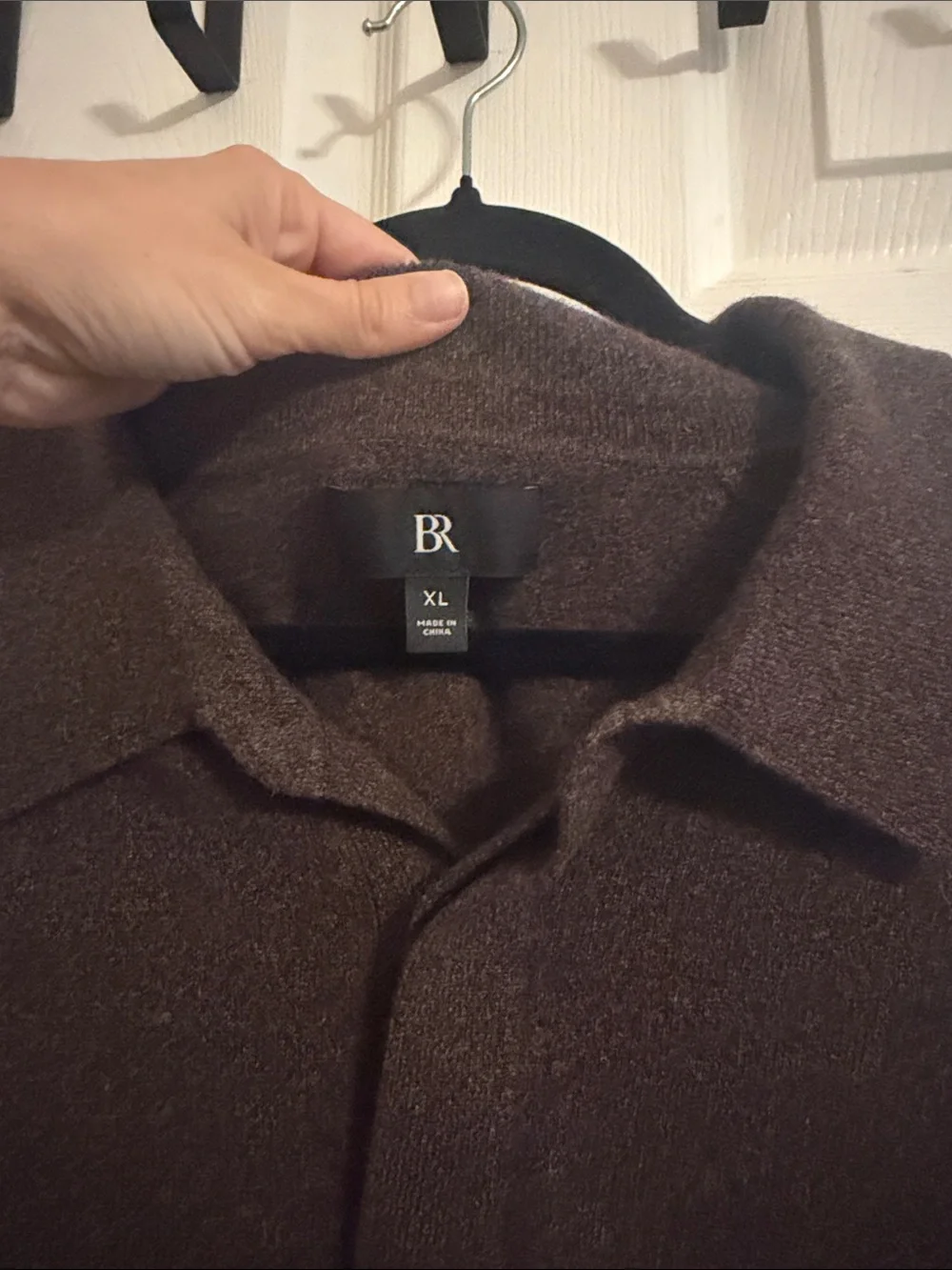 Banana Republic Men’s Cashmere Polo Sweater XL Brown